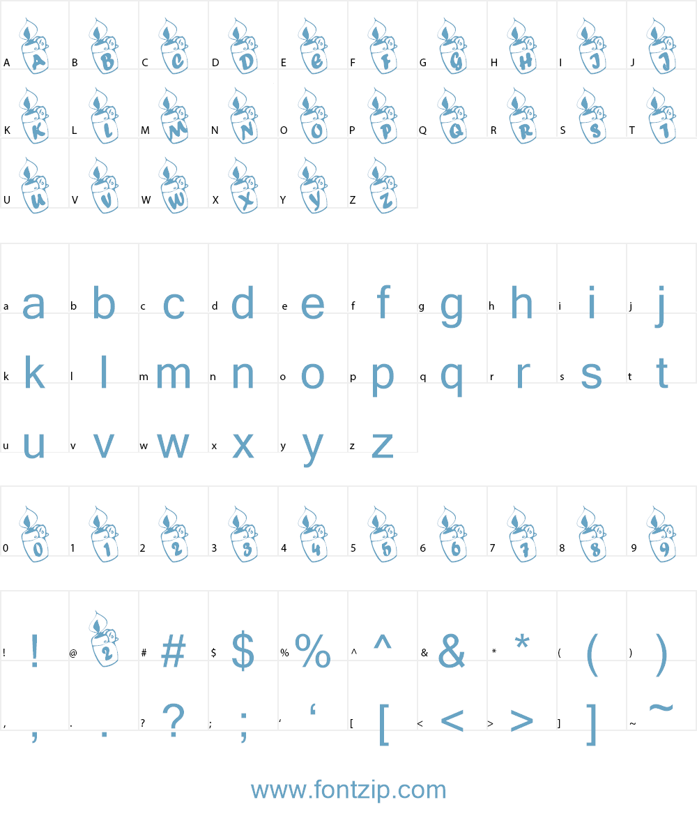 Summer's Lighters Font Character